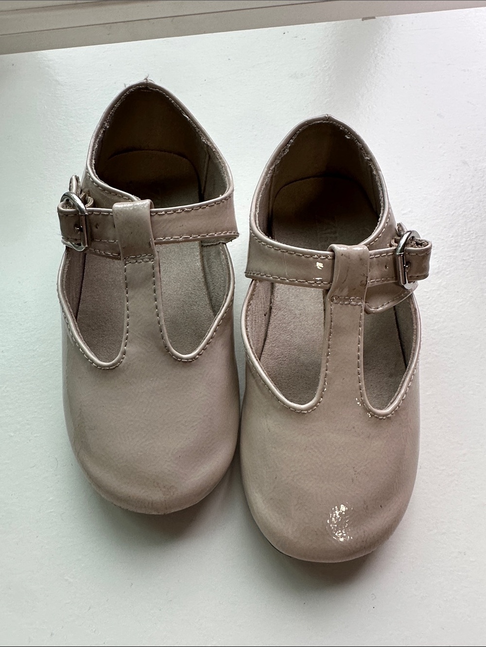 Toddler T-Strap Mary Jane Shoes in beige